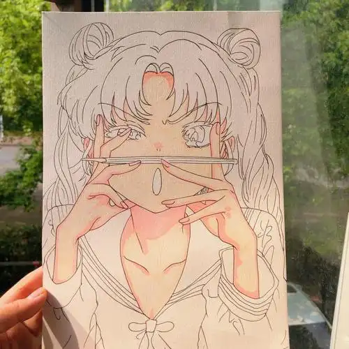 马克笔手绘美少女战士#马克笔手绘  #绘画  #美少女战士  #水冰月