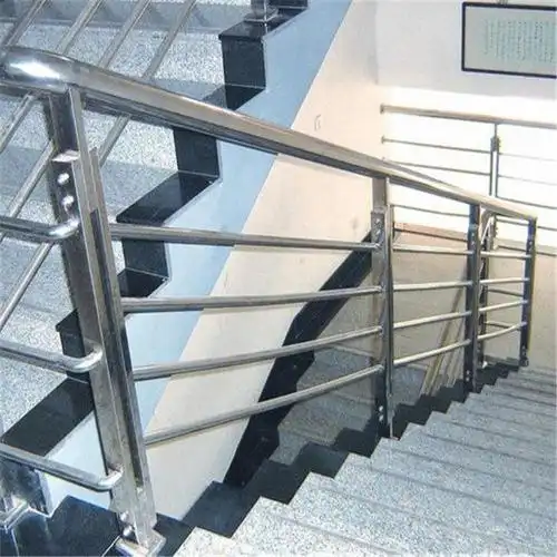 楼道现代轻奢不锈钢玻璃楼梯扶手 安全保护