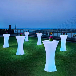 发光吧台酒吧清吧桌led创意高脚桌活动鸡尾酒吧桌吧椅户外吧台桌