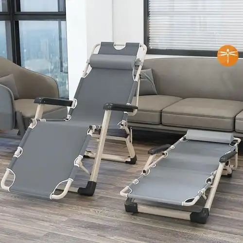 折叠椅子床两用午睡躺椅加宽折叠床便携款陪护床单人硬夏季高级