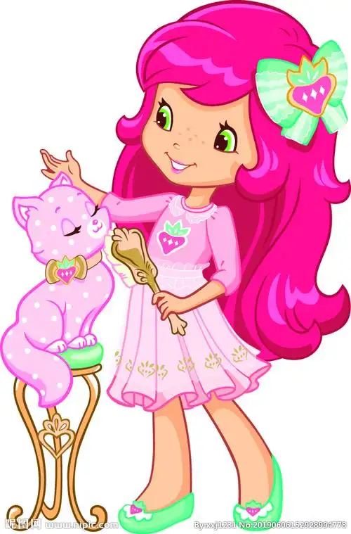 草莓 公主 女孩设计图__动漫人物_动漫动画_设计图库_昵图网nipic.com