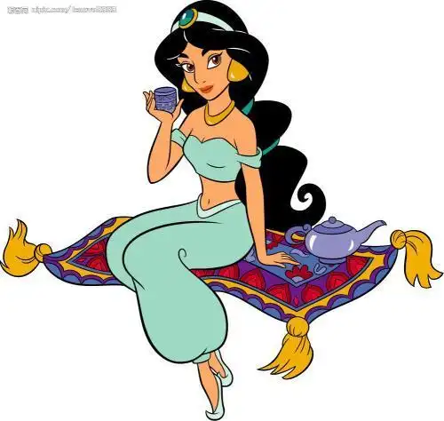 阿拉丁公主简笔画可爱