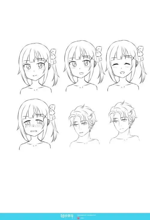 作业:零基础学日系动漫之漫画人物表情的画法训练 - 棉槿吖 - 轻微课