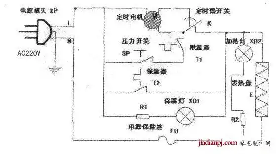 松桥电压力锅pc-ms0502_接线图分享