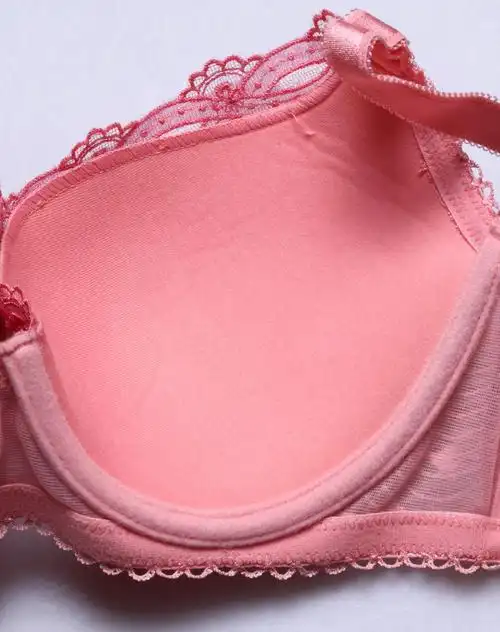 伊丝艾拉yiselle内衣专场粉红色蕾丝性感3/4薄杯文胸8454-r1_唯品会