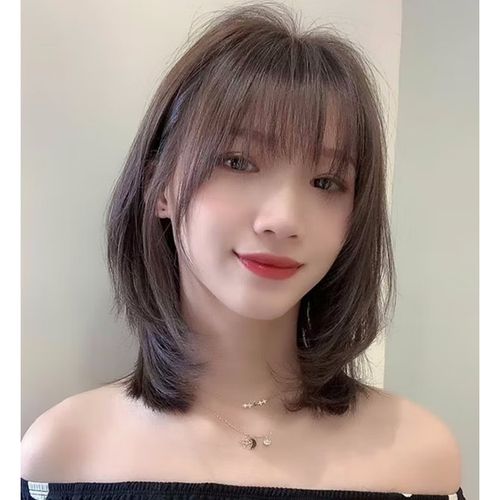 假发女全头套锁骨齐肩蓬松碎发自然隐形修颜减龄仿真发日常假发套