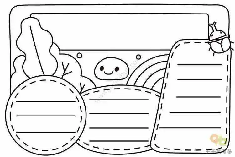 节约用水手抄报版面设计图大全节约用水手抄报模板笔直的文字栏一张神