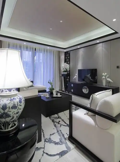 客厅落地窗装修效果图案例_2021装修效果图-齐家网装修图片频道