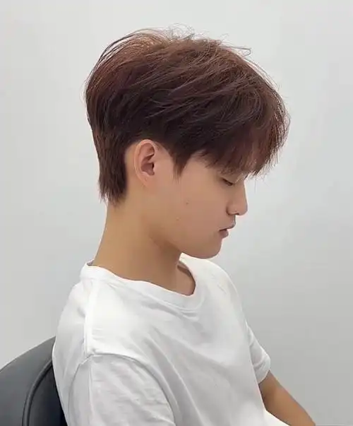 男士发型  韩式纹理烫三七薇分纹理烫发型图男三七分修颜洋气帽变