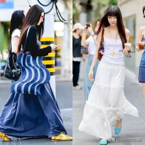 被"深圳街拍"惊艳到了!穿裙不配运动鞋,丝袜,却个个优雅洋气