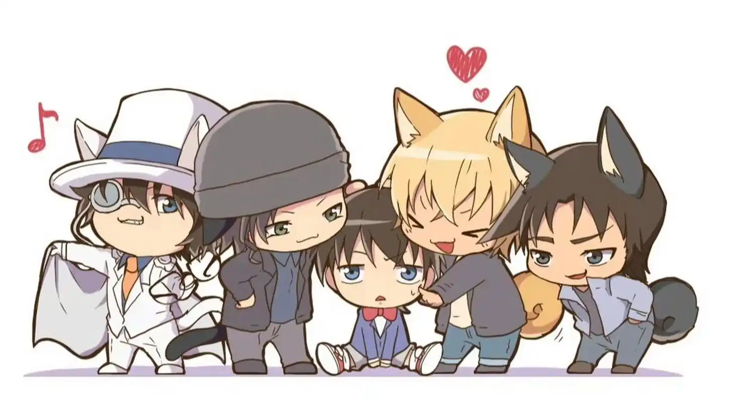 名侦探柯南全员变小太可爱了吧 柯南果然还是团宠啊 最后两张图片