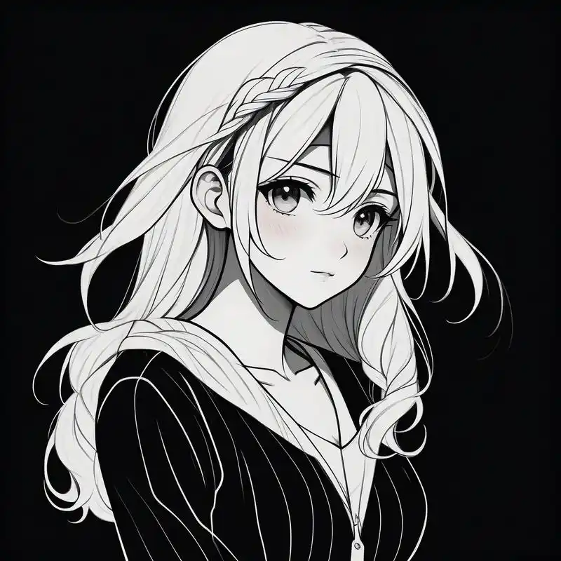 99女士黑白素描头像,太美啦!