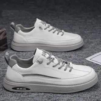 品牌男鞋板鞋休闲鞋运动鞋跑步鞋防臭运动鞋子男潮流am1019白色40