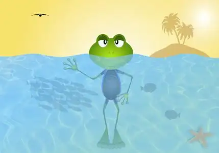 在水中的青蛙图片