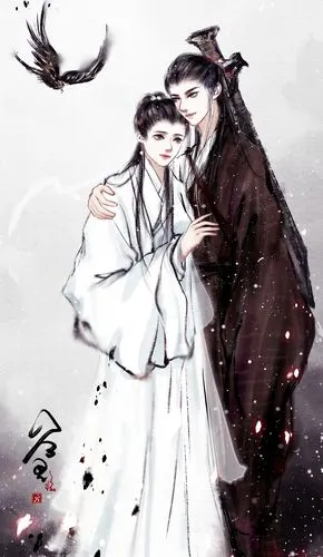 水墨风原创 古天乐李若彤版神雕侠侣|插画|艺术插画|谷里画鱼 - 原创