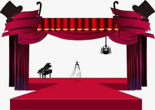 矢量手绘舞台免抠素材免费下载_觅元素51yuansu.com