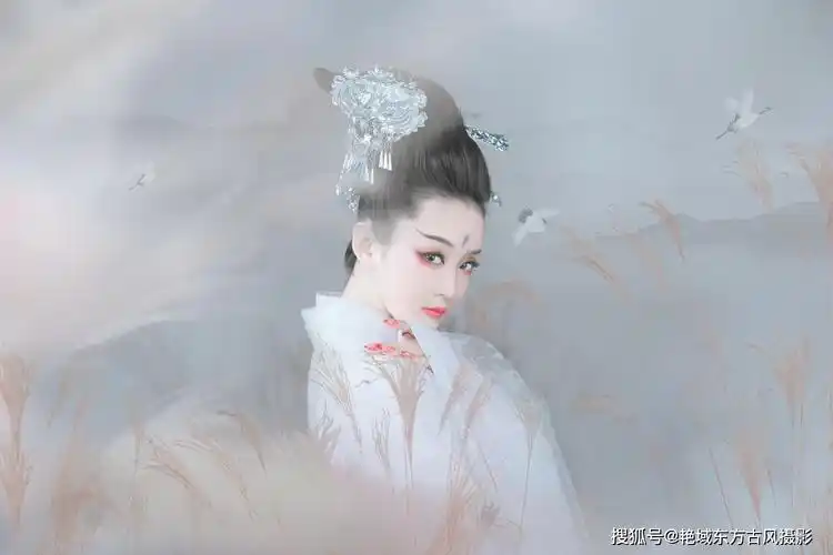 仙气飘飘的古风写真白鹤少女组团出道