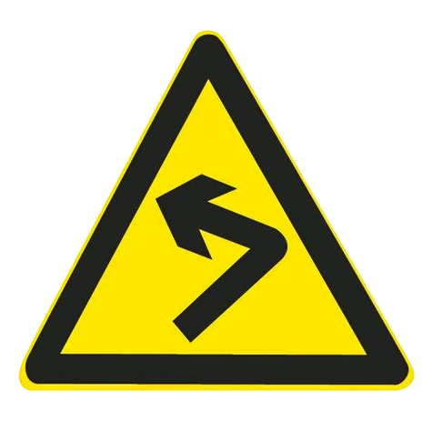 前方急转弯警告标志 - 反光标志牌 - 江苏君力光电集团有限公司