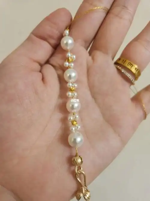 沉迷于手工穿珍珠手链