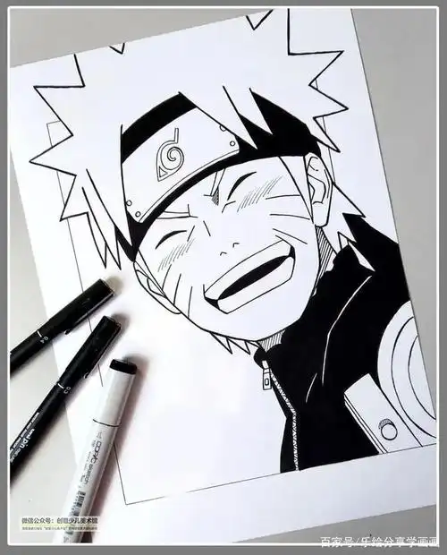 绘画参考素材|男生最喜欢画的动漫角色,清晰明快的黑白线条!