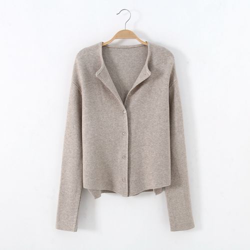 不规则毛衣开衫女外套秋冬新款宽松松显气质简约显瘦毛衣