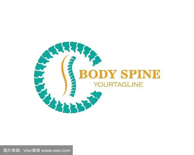 脊柱诊断符号标志模板矢量插图