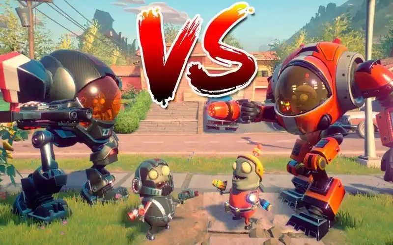 【pvz gw2/油管搬运】z7小僵尸vs小僵尸(z7机甲 vs z机甲)植物大战