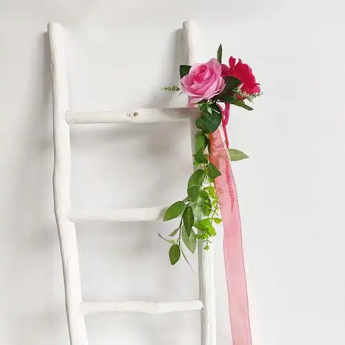 森系仿真花婚庆婚礼宴会活动派对椅背楼梯扶手玫瑰绢花装饰