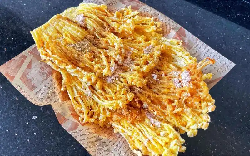 6块钱实现油炸金针菇自由炸菌类真的好好吃