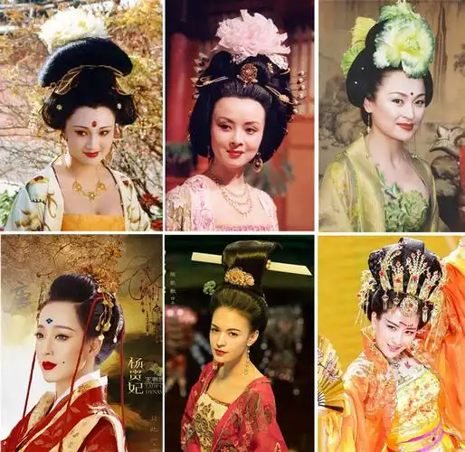 这时发型也有了新的潮流,开始流行两鬓薄如蝉翼抱面,后发不再低垂,而