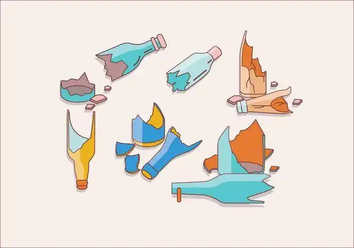 在有趣的颜色,您可以使用任何回收设计破碎的