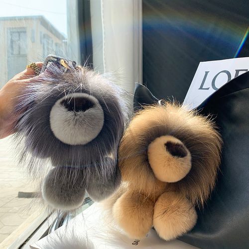 阿尼亚小狮子玩偶 可爱獭兔毛小狮子毛绒包挂件辛巴公仔玩偶毛球汽车