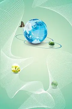 创新科技低碳人居海报背景素材