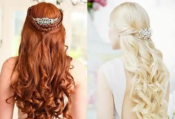 婚礼发型图片新娘发型长发,新娘发型推荐:10款适合任何风格的花冠发型