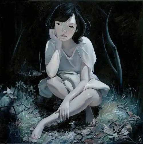 【美国插画师joanne nam忧郁的肖像插画欣赏】