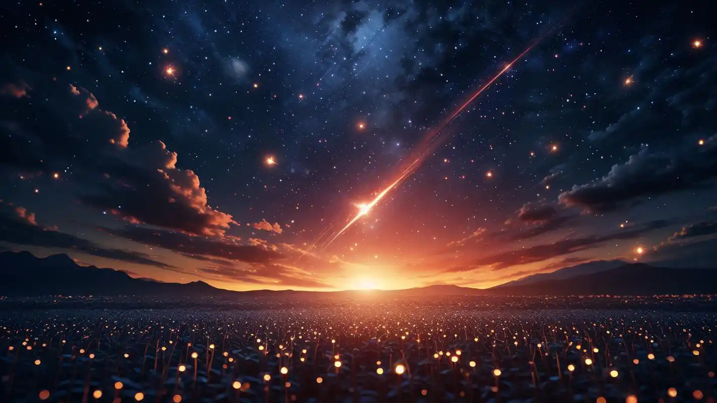 蓝紫色梦幻星空背景图78