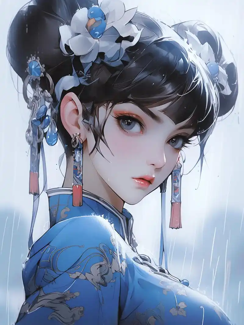 手机壁纸|街霸人物绘画——春丽