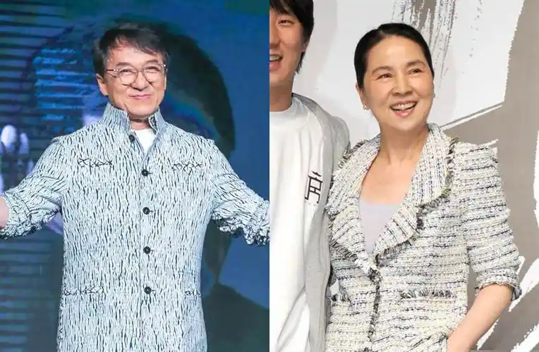 林凤娇罕见现身探班成龙这小动作曝38年婚姻现况