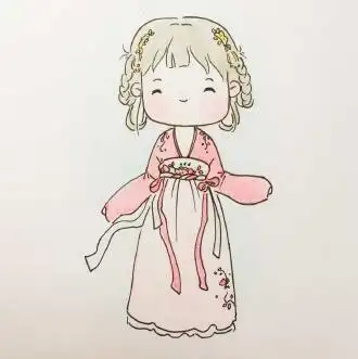 动漫人物q版简笔画超可爱古风小姑娘简笔画q版人物简笔画古风卡通简笔