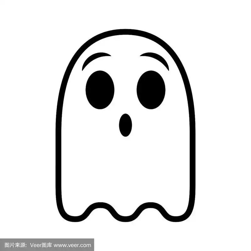 卡通,鬼,白色背景,分离着色,人的脸部