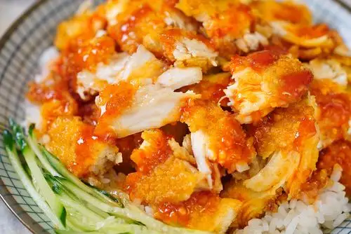 脆皮鸡饭的做法