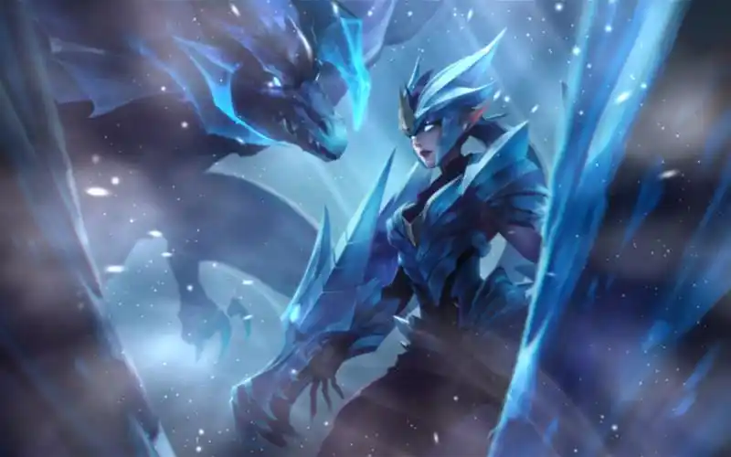 lol手游龙女电刀 兰德里 日炎