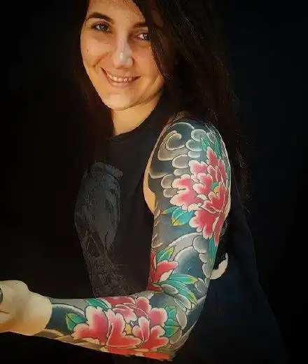 传统风格的9张大花臂纹身作品图片