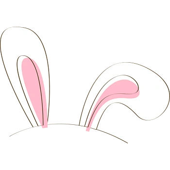 卡通手绘可爱兔子耳朵