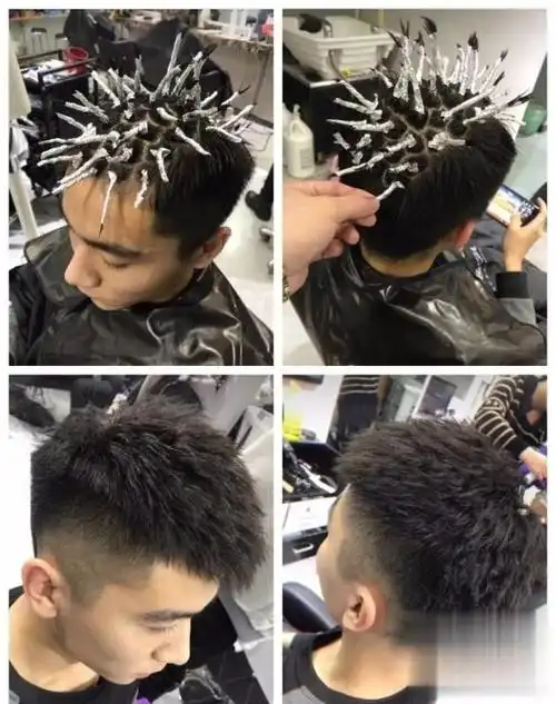 同样是锡纸烫发型大学生自以为很帅我却被小学生萌到了