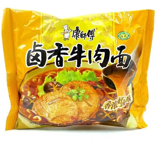康师傅卤香牛肉面香浓卤味方便面泡面104g/袋