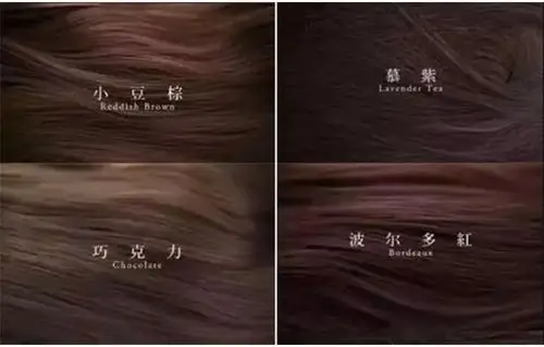 适合发色:小豆棕,巧克力色,慕紫,波尔多红 避免发色:黄褐色,黄铜色