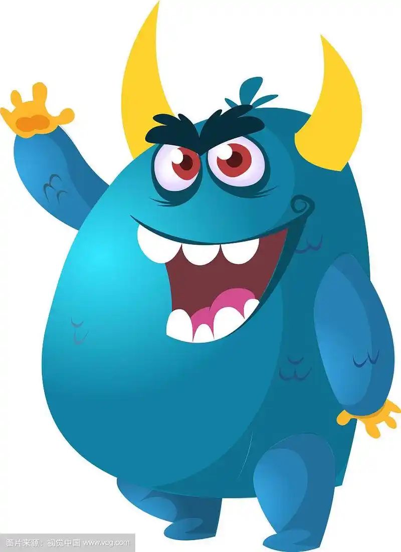 可爱的卡通怪物