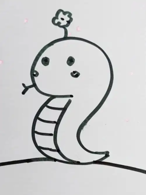 超简单的蛇简笔画