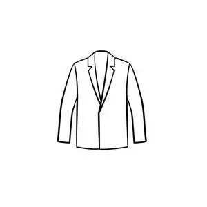 西装手画素描图标照片